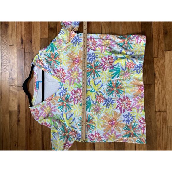Fresh Produce Top Blouse Womens Size 3X 3/4 Sleeve Floral Tropical Beachy Spring - Picture 9 of 9